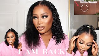 Amazing Hair!! Silk Press Blowout To Curly Hair 2-N-1 Wig ❌ No Plucking Needed|Geniuswigs