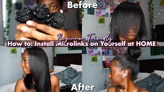 *Detailed* How To Install Microlink Weft Extensions On Yourself At Home | Curls Queen Hair