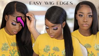 Easy Wig Edges! Relaxed Yaki Heavy Density Super Fine Hd Lace Clean Bleached Hairline! |Mary K Bella