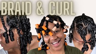Braid And Curl Install On Natural Hair