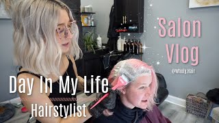 A Day In The Life Of A Hairstylist|Haircolor Before & Afters