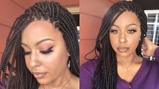 Box Braids In Minutes | Easy Application | No Baby Hairs Or Stocking Cap Method! | Neat And Sleek