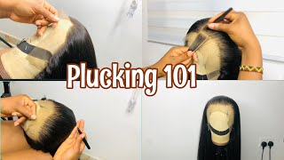 How To: Pluck Your Lace Frontal 2022/ Beginner Friendly #Hairtutorial  #Pluck #Frontalwig #Hair