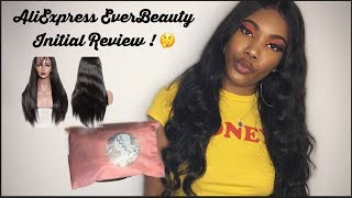 Everbeauty(Aliexpress) Brazilian Straight 360 Frontal Wig Unboxing/ Initial Review