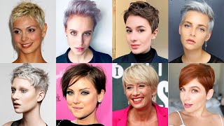 Haircuts For Women Over 40 Latest Short Pixie Haircut Ideas 20-2022 | Gray Pixie Haircut
