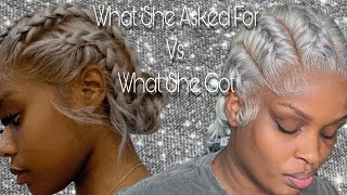 What She Asked For Vs. What She Got (Silver) Full Lace Wig Install