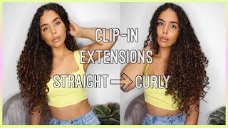 How To Blend Straight Clip-In Extensions In Curly Hair  | Irresistible Me Hair