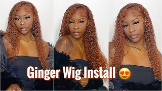 #30 Ginger Jerry Curl Wig Instal!  Julia Hair