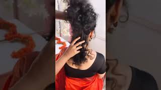 Beautiful Bun Hairstyle For Curly Hair #Youtube Shorts
