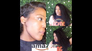 Amazon Lace Wig Review  Beeos Hair || 360 Curly Lace Wig