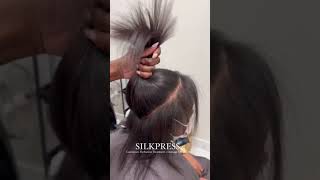 Microlinks Weft Install Using Kinky Curly Afro Hair Straighten Out | Paparazzi Allure #Shorts #Viral