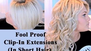 Easiest Way To Blend Extensions In Short Hair!