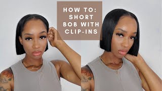 Best Style For Clip-Ins On Short Hair | Better Length Clip Ins