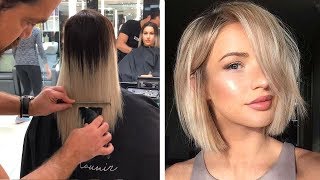 Stunning Short Haircut And Color Transformation For Girls | Beautiful Hairstyles Ideas 2019