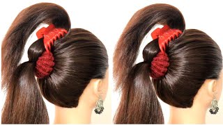 Simple Bun Hairstyle With Clawclip For Women || Hair Style Girl || Cute Hairstyles || Juda Hairstyle