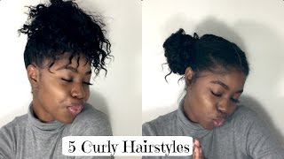 5 Everyday Easy Curly Hairstyles On Short/ Medium Hair| Thatssochey