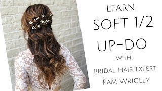 Half Up Half Down Bridal & Bridesmaid Soft Waves/Curls Hairstyle With Braids