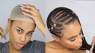 Lemonade Braids Tutorial | Natural Hair Wig Transformation Ft Choc Hair