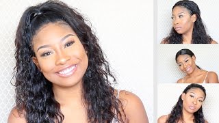 How To Style 360 Curly Lace Wig | Wowafrican