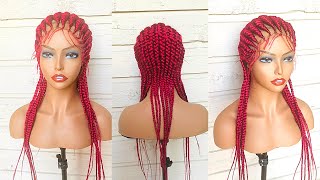 Easiest Way To Make A Braided All Back Ghana Weaving Wig/How To Make An All Back Wig With Expression