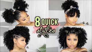 8 Quick Style Ideas For Curly Girls!! ➟ Natural Hair Tutorial