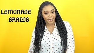 Model Model Synthetic Hair Braided 11X5 Lace Wig - Lemonade Braids --/Wigtypes.Com