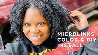 Trying Out 3C 4A Kinky Curly Micro Links Itips Better Length Hair | Diy Install And Color Tutorial