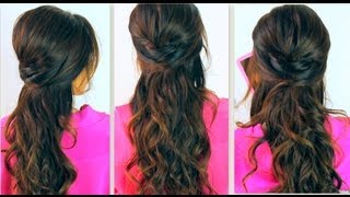 ★ Cute Back-To-School Hairstyles | Everyday Prom Curly Half-Up Updos For Medium Long Hair Tutorial