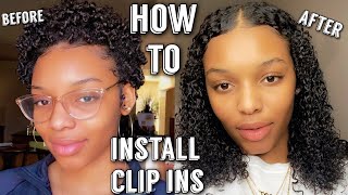 Curly Clip Ins For Natural Hair | How To Install Extensions | Betterlength Hair | Flawhs