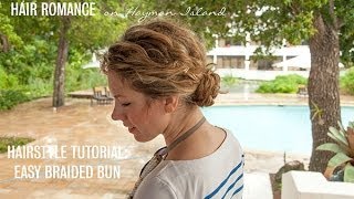 1 Minute Hairstyle - Braided Bun Hairstyle Tutorial In Curly Hair