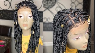 New Method! How To Box Braid Wig Using Crochet Hair!