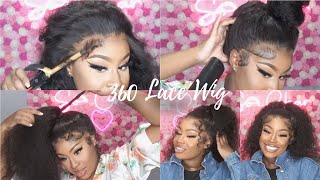 Super Preplucked Hairine 360 Lace Wig W/ High Ponytail Ft Ronniehair
