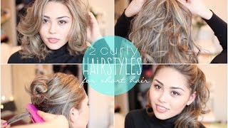 2 Easy Curly Hairstyles For Short Hair Featuring The Chi Hair Straightener | Roxette Arisa