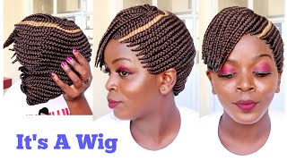 Braided Wig Boxbraids .Beginner Friendly -No Frontal Wig Install+Wig Review No Lace Wig.