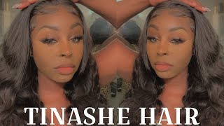 Very Detailed Lace Front Wig Install & Review Body Wave Wig Tinashe Hair