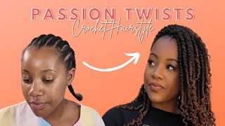 Passion Twist Crochet Protective Hairstyle |Crochet Braids For 4C Hair |Ponpons