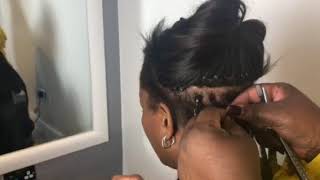Micro Rings Maintenance On Relaxed Hair