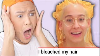Hair Stylist Reacts To Joana Ceddia Bleaching Her Hair