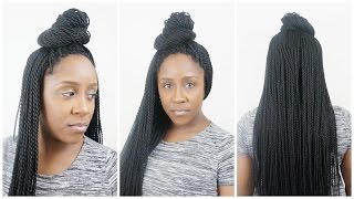 How To Style Braided Lace Wig | Senegalese Twists