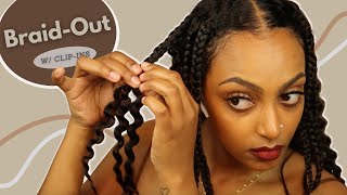 How To: Braid Out W/ Natural Hair Clip-Ins