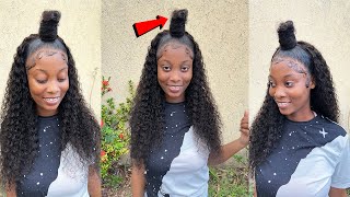 *Half Up Half Down* With Super Pre Plucked Transparent Lace 360 Lace Wig Ft Ronniehair