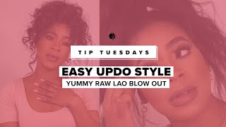 Easy Up Do Style With Micro Link Extensions Using Yummy Extensions Lao Blow Out