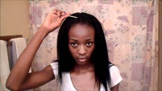 Tutorial: Partial Sew-In In The Back & Crochet Braids In The Front Using Afro Jerry Curl Hair.