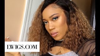 Lwigs Ombre Curly 360 Lace Wig Natural Wave