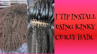 Kinky Itip Extensions| Curly Hair Itips| Itips Tutorial