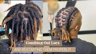 Combing Out Locs And Restarting Them! | Grace The Stylist