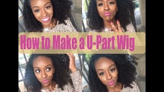How To Make A U-Part Wig/ Queen Weave Beauty Kinky Curly Hair Initial Review - Gobeeharris