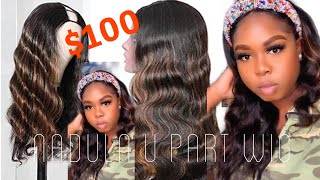 How To Install A Upart Wig For Beginners Trying A U-Part Wig From Amazon In 2020!?! | Nadula Hair