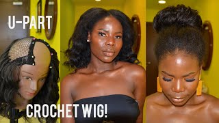 How To Natural Texture Hair: Diy U-Part Crochet Wig With Leave Out |  Ocean Weave 8'' | Vi