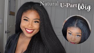  Quick Easy & Glueless Kinky Straight U Part Wig Install & Review | Asteria Hair